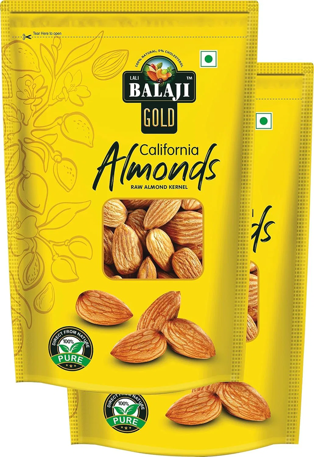 NUTBASKET Pure California Almonds Whole