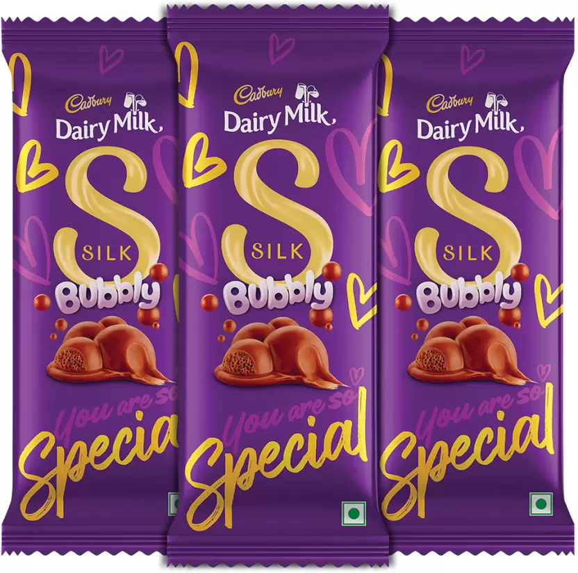 Cadbury Dairy Milk Silk Bubbly Chocolate Bars