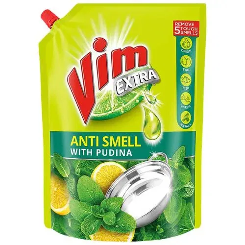 Vim Dishwash Anti Smell Liquid, Pudina,