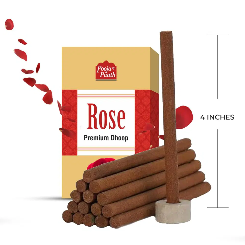 Pooja Paath Premium Rose Drystick Dhoop 