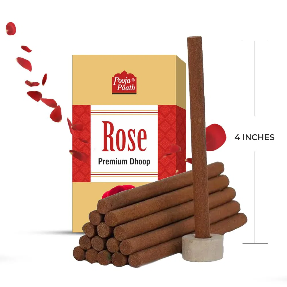 Pooja Paath Premium Rose Drystick Dhoop 