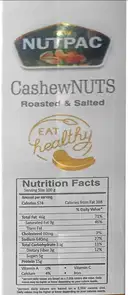 Nutpak Natural Premium Roasted Whole Cashews  – image 2