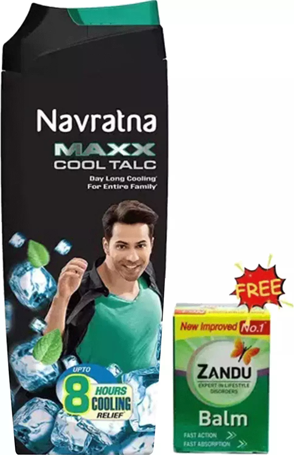 Navratna Maxx Cool Talc+ Free Zandu Balm