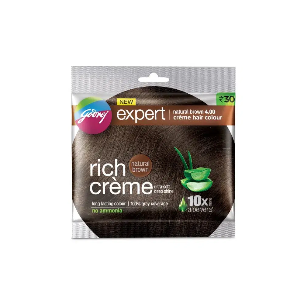 Godrej Ezee Rich Creme Hair Colour Natural Brown 4.00