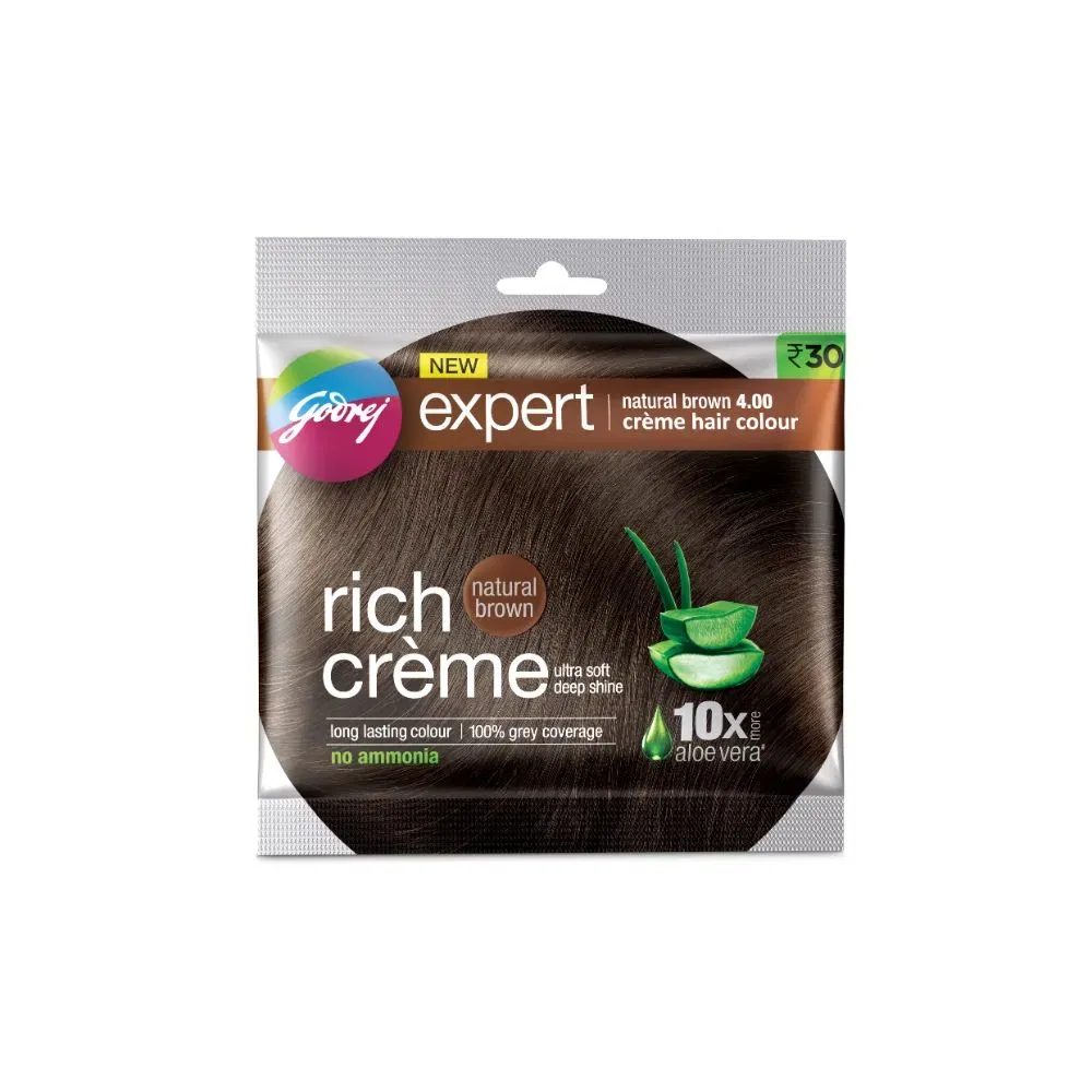 Godrej Ezee Rich Creme Hair Colour Natural Brown 4.00