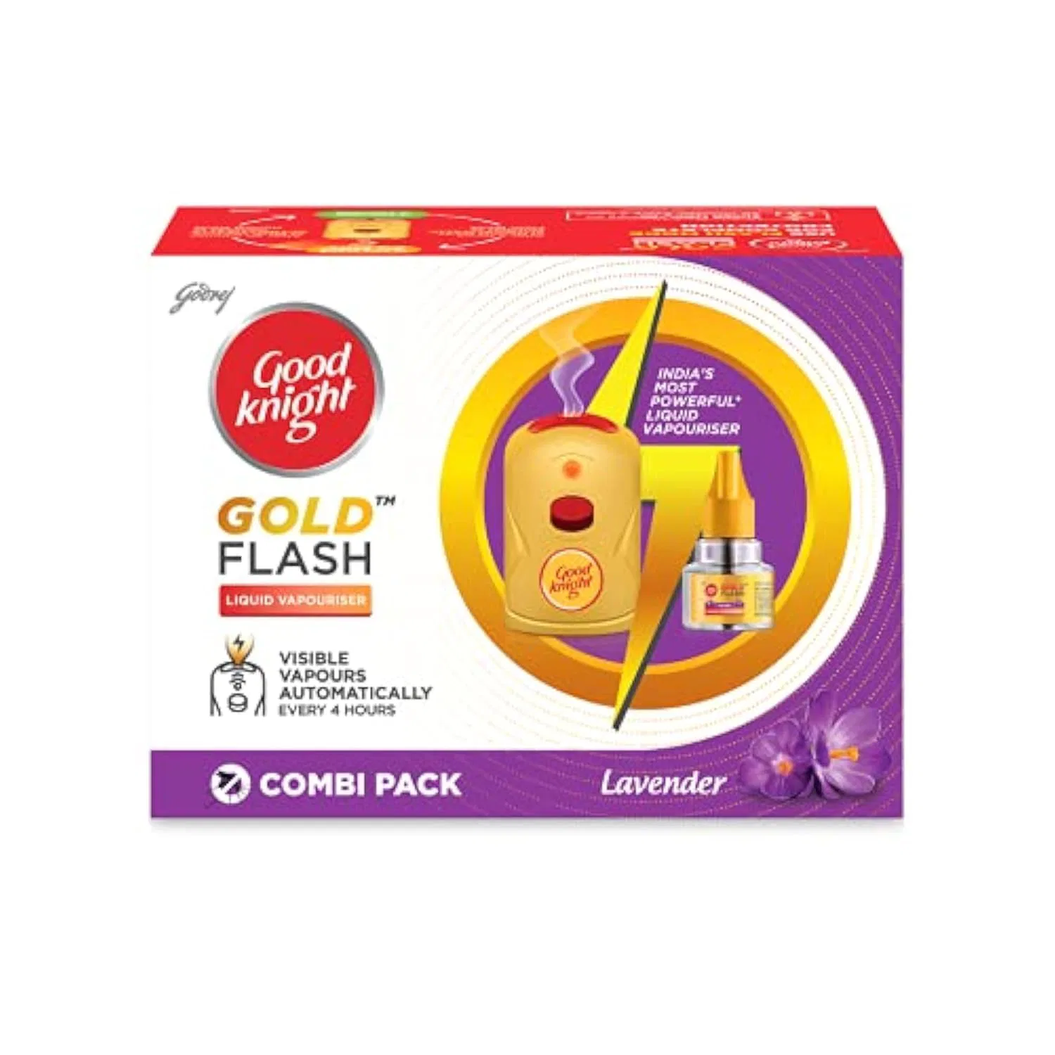 Good Knight Gold Flash Lavender Machine + Refill Liquid, Liquid