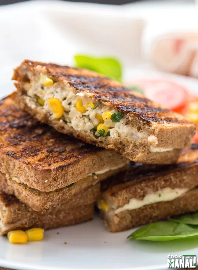 Paneer N Corn Grilled Sandwich