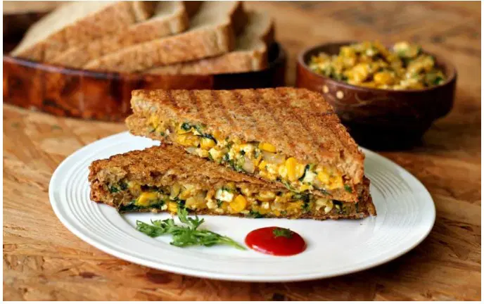 Paneer N Corn Grilled Sandwich