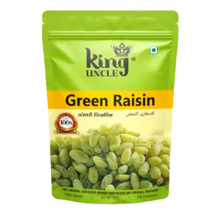 KING UNCLE ROUND GREEN RAISIN/ KISHMISH KANDHARI 250g