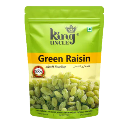 KING UNCLE ROUND GREEN RAISIN/ KISHMISH KANDHARI 250g