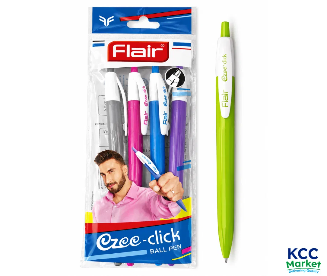 FLAIR Ezee Click Ball Pen - Blue (Pack of 5) (ST-03)