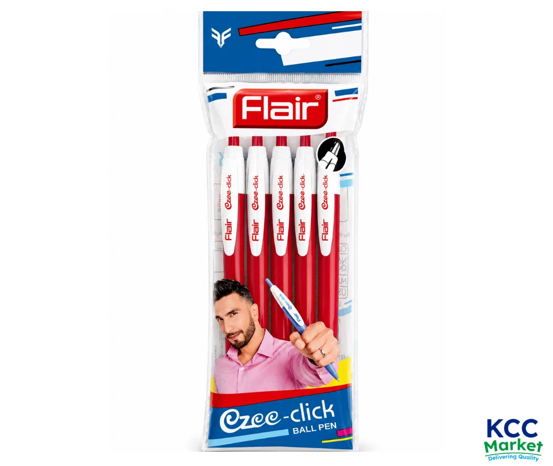 FLAIR Ezee Click Ball Pen - Red (ST-03)