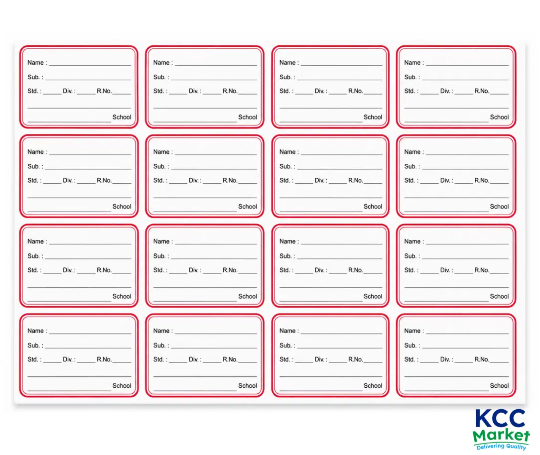 Name Sticker label For School (16 Labels) (ST-01)