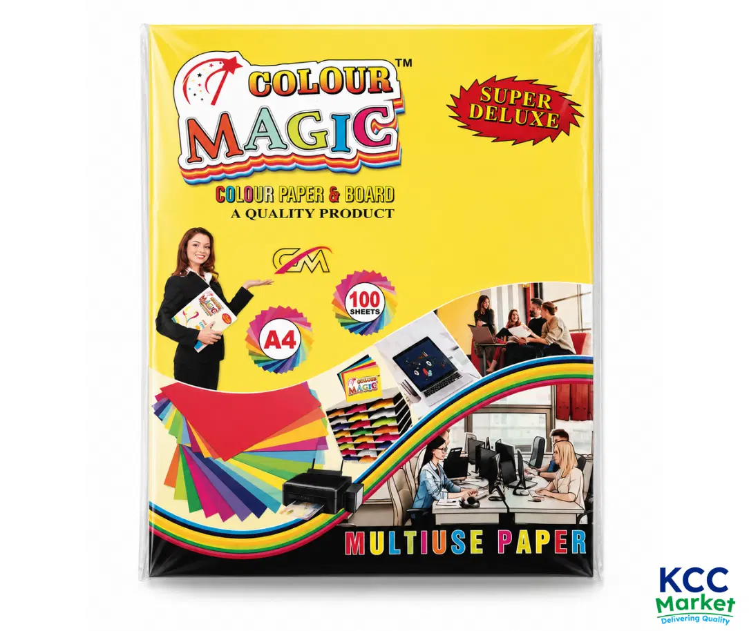 Premium A4 Coloured Sheets (Multicolour) (Pack of 100 Sheets) (ST-01)