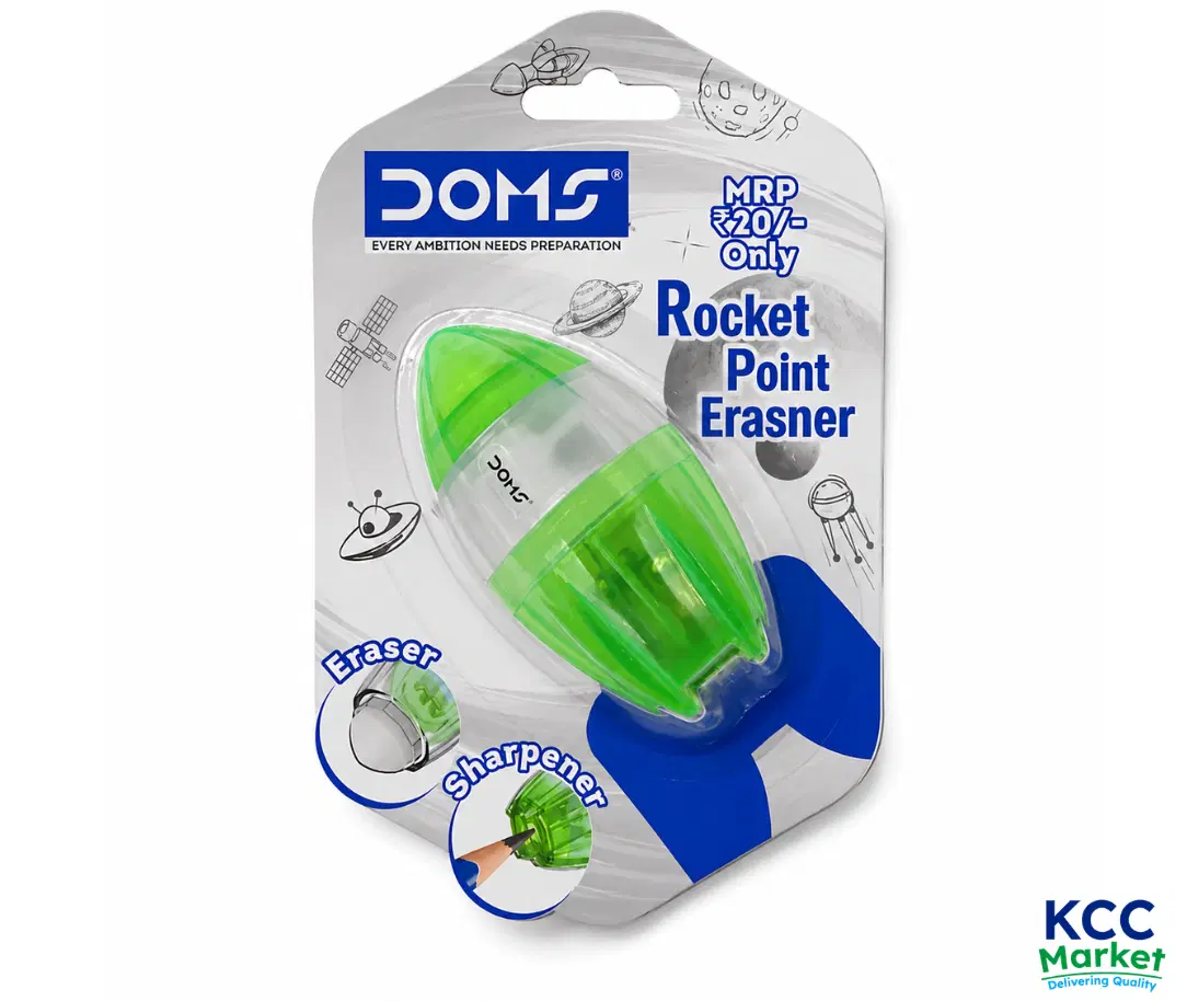 Doms Rocket Point Eraser & Sharpner (Random Colour) (ST-01)