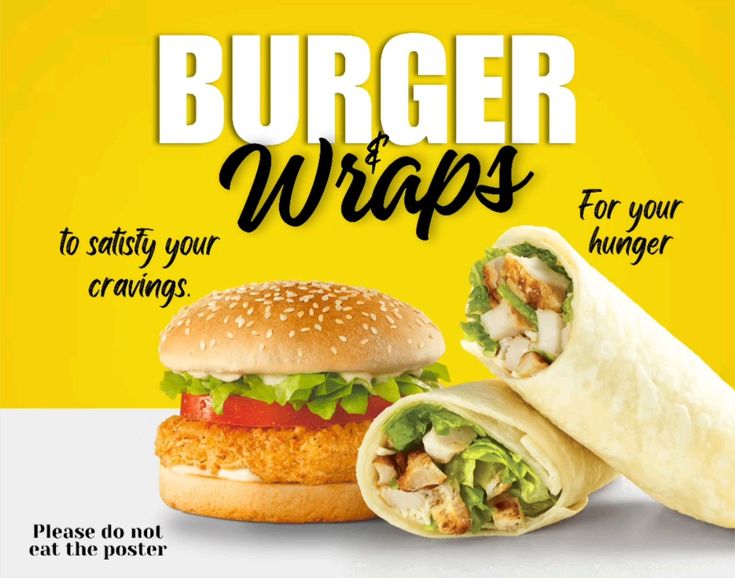 Wraps,Burger and sandwich