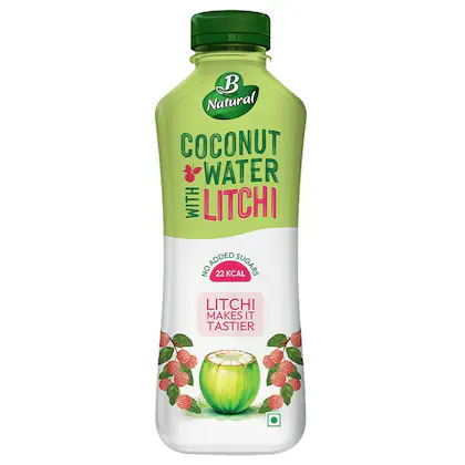B Natural No Added Sugar Coconut Water with Litchi 750 ml