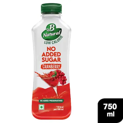 B Natural No Added Sugar Cranberry Juice 750 ml