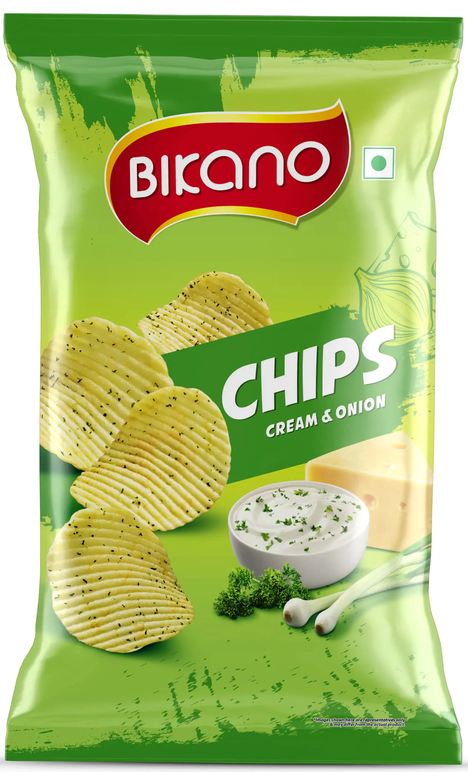 Bikano Cream & Onion Chips 75g