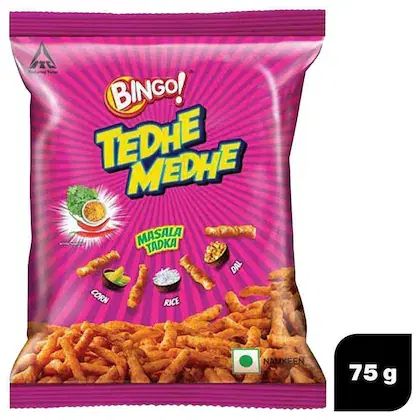 Bingo Tedhe Medhe Masala Tadka Crisps
