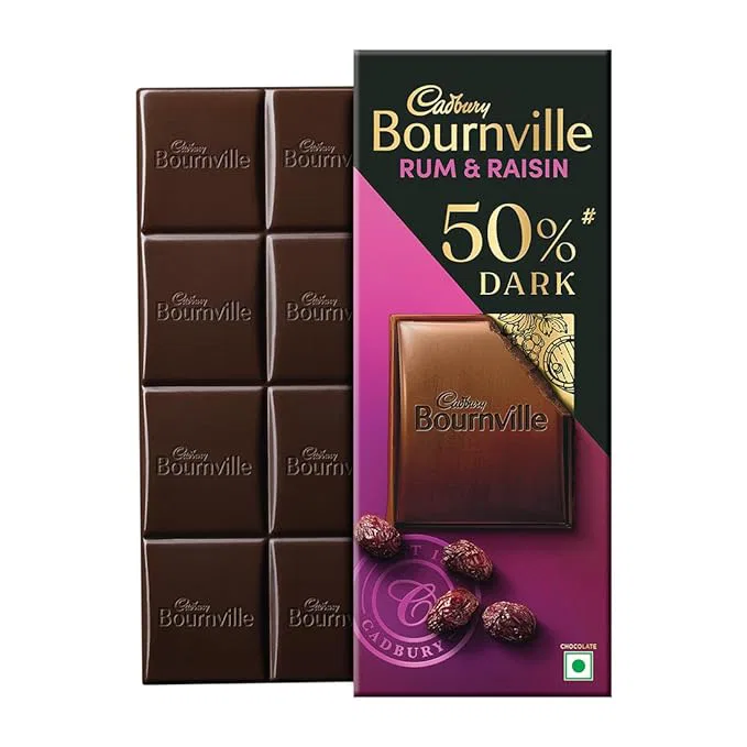 Bournville Rum and Raisin 50% Dark Chocolate 75 g
