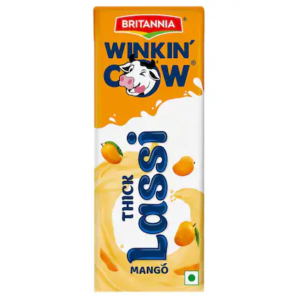 Winkin Cow Mango Thick Lassi 180 ml (Tetra Pak)