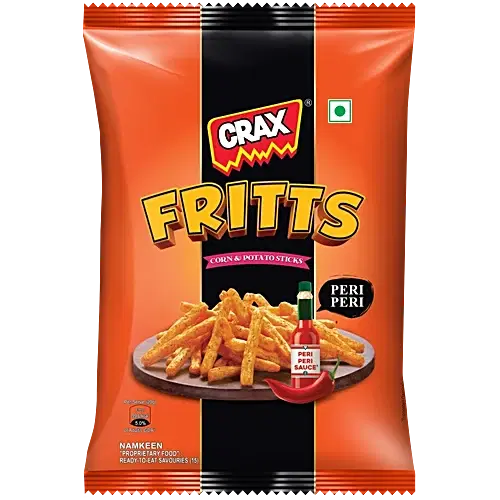 CRAX Fritts Peri Peri Corn & Potato Stick Snacks  82g/78 g
