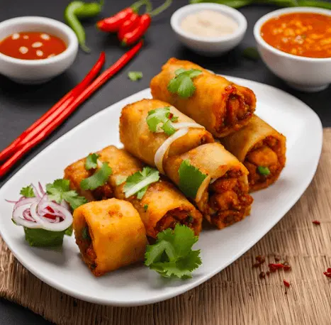 Chilly Paneer Roll