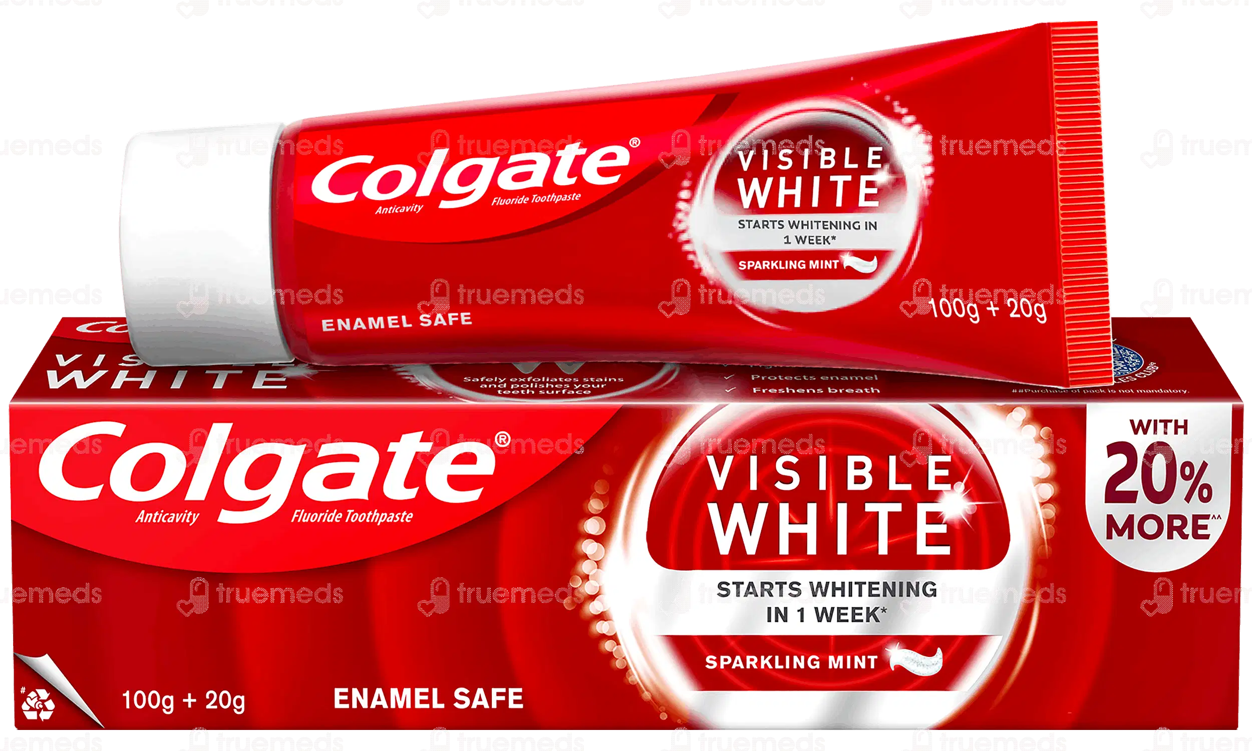 Colgate Visible White sparkingling Mint Fluoride  Toothpaste