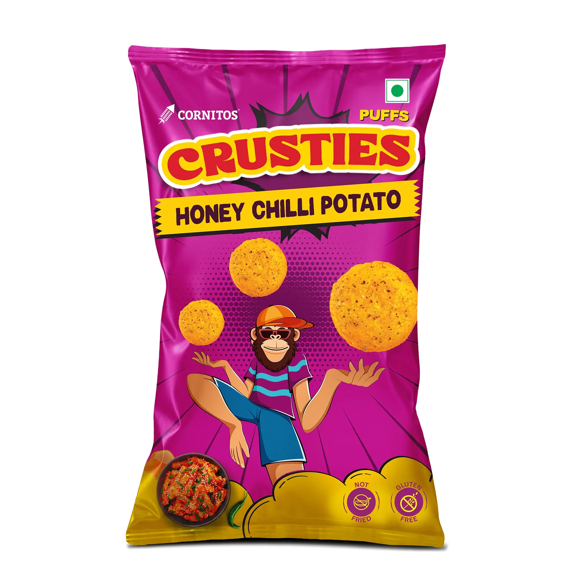 Cornitos Crusties Puffs Honey Chilli Potato Flavour 50g