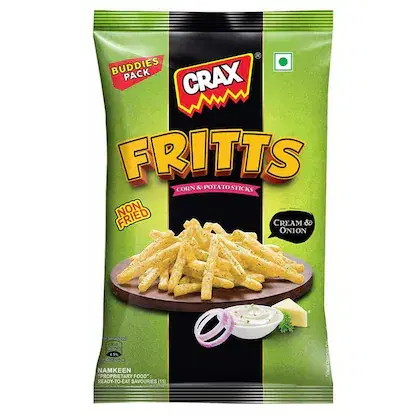 Crax  Fritts Cream & Onion Corn And Potato Sticks 78 g