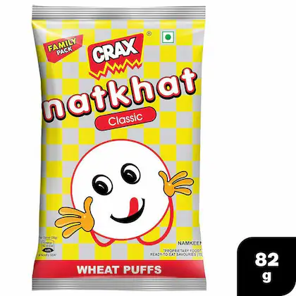 Crax Natkhat Classic Wheat Puffs 82 g