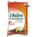 Dhara Kachi Ghani Mustard Oil 1 L (Pouch) – image 1