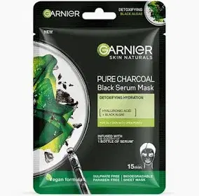 Garnier Pure Charcoal Black Serum Mask 28 g