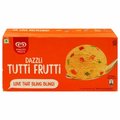 Kwality Wall's Dazzli Tutti Frutti Ice Cream 700 ml (Carton)