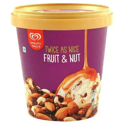 Kwality Wall's Twice As Nice Fruit & Nut Ice Cream 700 ml