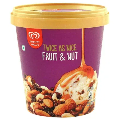 Kwality Wall's Twice As Nice Fruit & Nut Ice Cream 700 ml