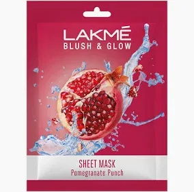 Lakme Blush & Glow Fruity-Licious Sheet Mask, Pomegranate 