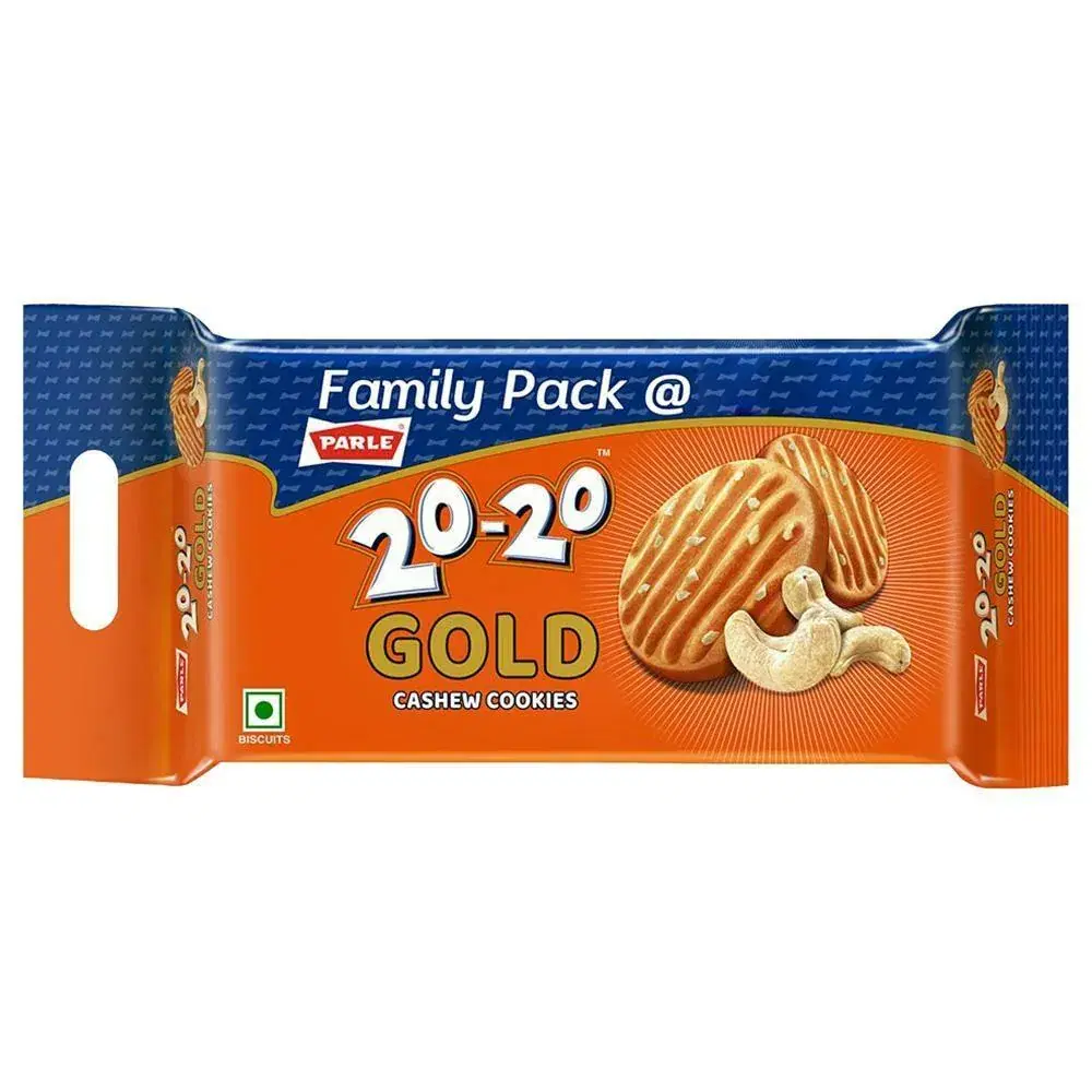Parle 20-20 Gold Cashew Cookies Family Pack 604g