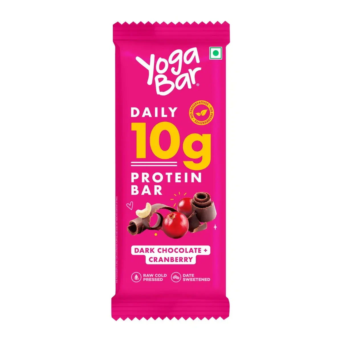 Yogabar Protein Dark Chocolate & Cranberry Bar 50 g