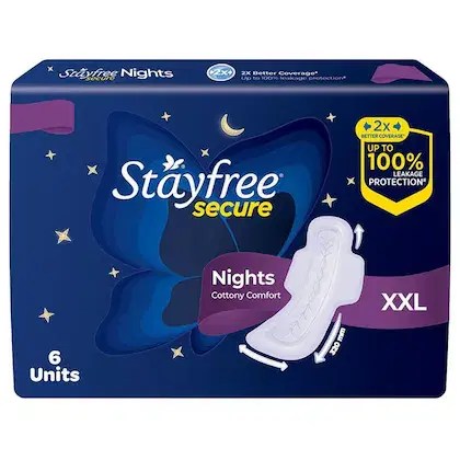 Stayfree Secure Nights Cottony Comfort XXL Sanitary Pads