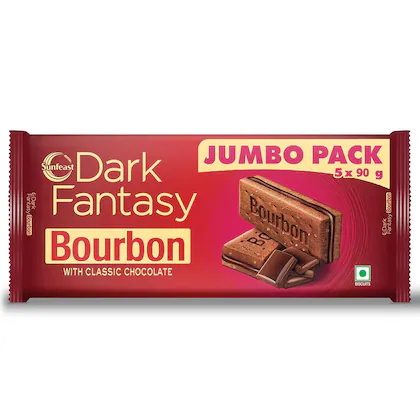 Sunfeast Dark Fantasy Bourbon Biscuit 465 g (93 g x 5 pcs)