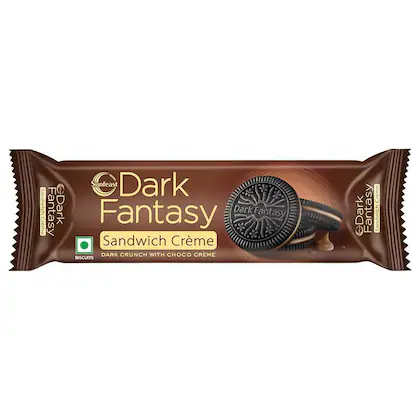 Sunfeast Dark Fantasy Creme Biscuit made with Real Chocolate 83 g