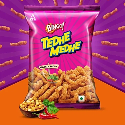 Bingo Tedhe Medhe Masala Tadka Crisps