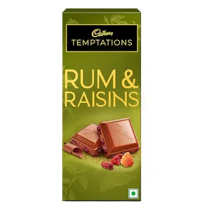 Temptations Rum & Raisins Premium Milk Chocolate Bar 70g