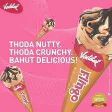 Vadilal Flingo Nutty Butterscotch cone