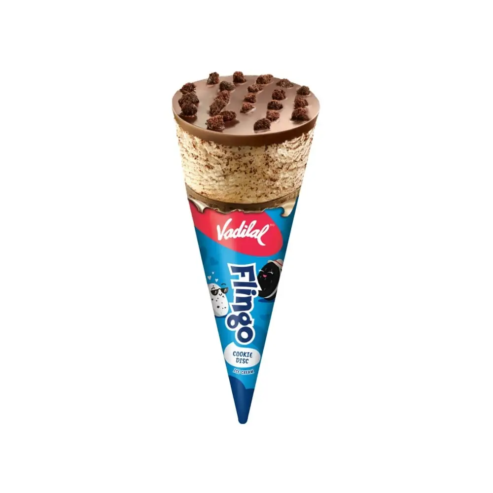 Vadilal Flingo cookie disc cone