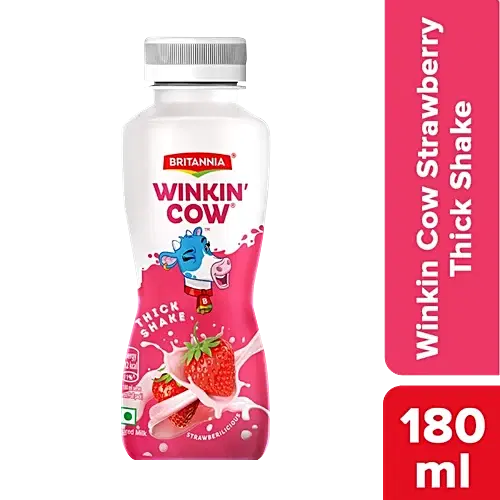 Winkin Cow Strawberry Thick Shake 180 ml (Bottle)