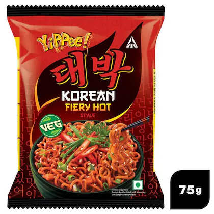 Yippee Fiery Hot Veg Korean Noodles 80 g