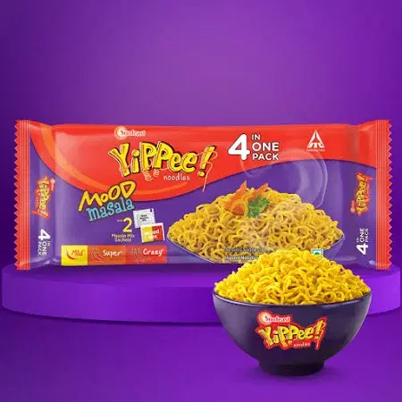 Yippee Mood Masala Instant Noodles with 2 Masala Sachets 280g